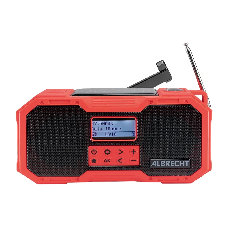 Outdoor Kurbelradio DR 112 DAB schwarz rot