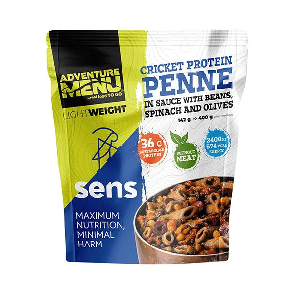 Cricket Protein Penne in Sauce with Beans