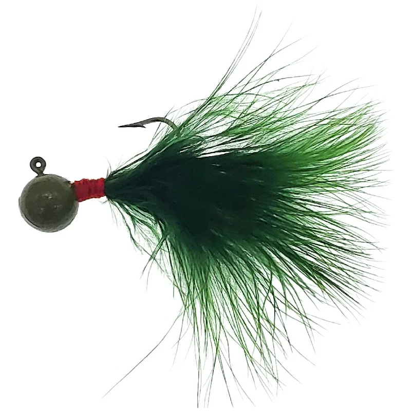 Eagle Claw Marabou Jig 1/8 Oz Olive Qty 4