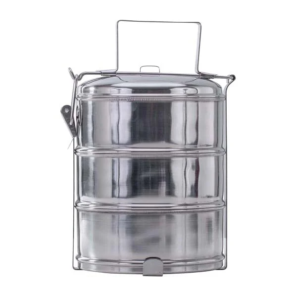 Food Container 3-piece silver