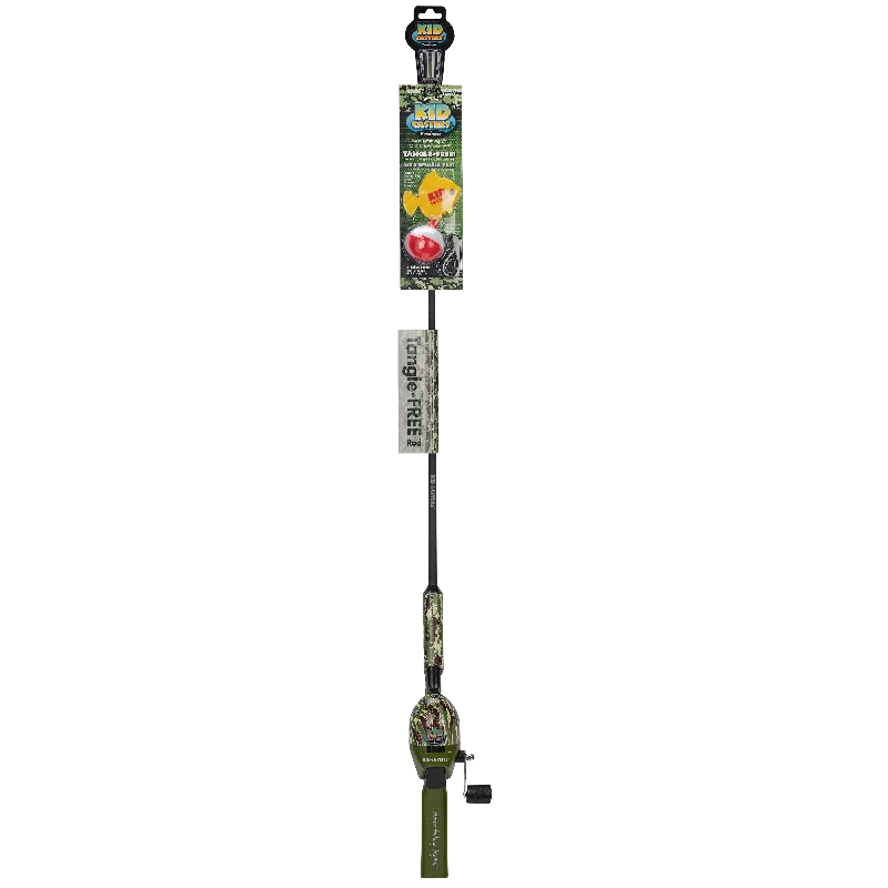 Kid Casters No Tangle Spincast Combo-Green Camo 34"