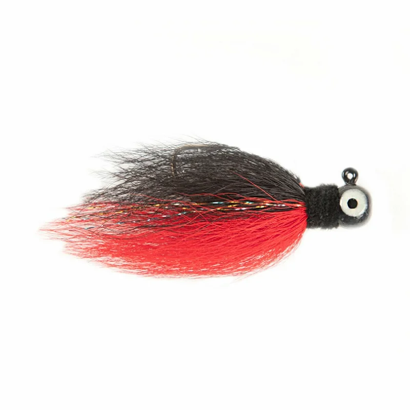 Mack's Lure Rock Dancer Bucktail Jig 1/4 Oz Black/Red