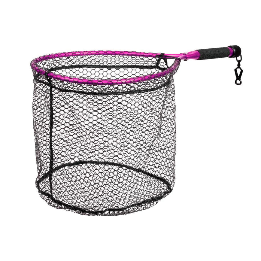 McLean Angling Rubber Mesh Pink Short Handle Weigh Net