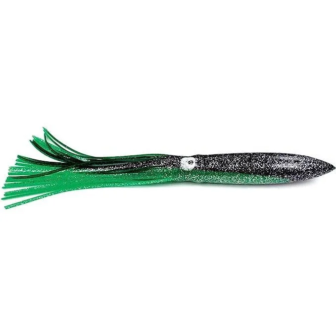 Sea Striker Bulbhead Squid Skirt 9" Green/Black Qty 10