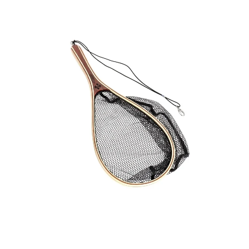 Snowbee Wooden Small Trout Net with 6mm Rubber Mesh