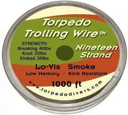 Torpedo Trolling Wire Nineteen Strand 1000' 40lb