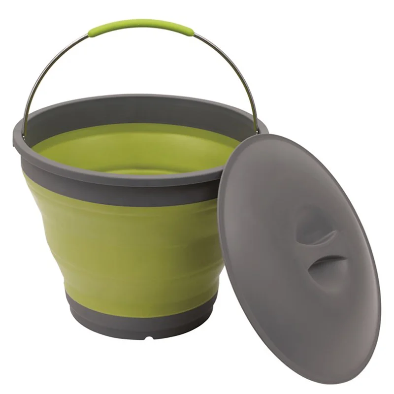 Collaps Bucket with Lid lime green