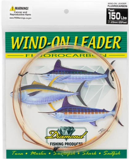 Diamond - 25ft Fluorocarbon Wind-On Leaders